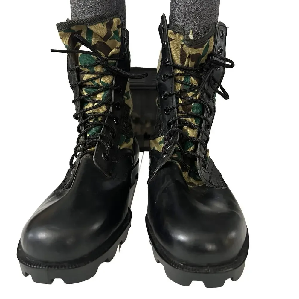Vintage KOREA MADE US Military Vietnam Jungle Combat Boots Size 15R UNUSED